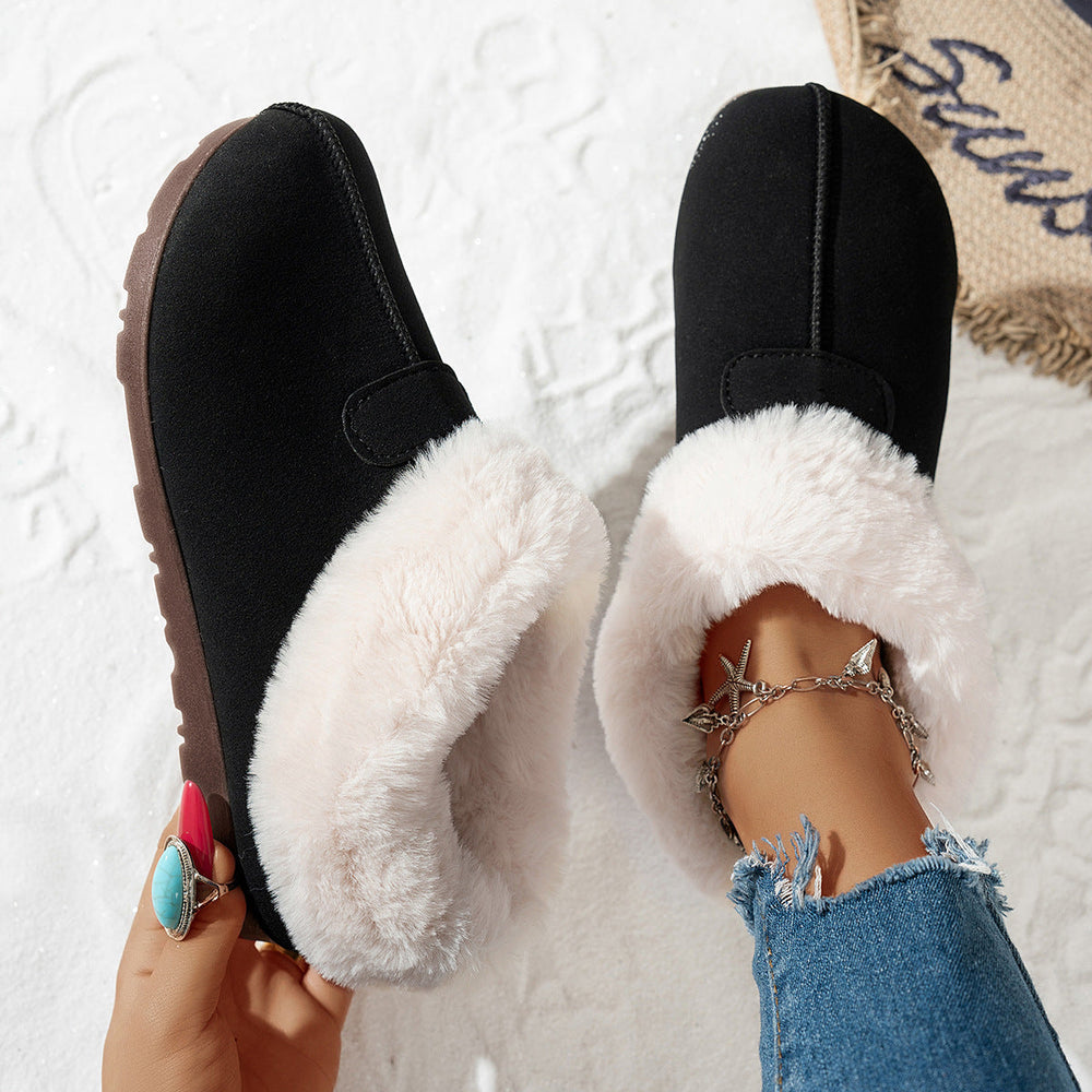 Eleanor | Sophisticated Fluffy Fur-Lined Slip-On Slippers