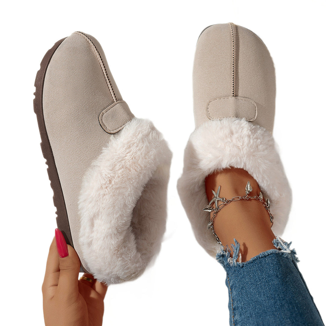 Eleanor | Sophisticated Fluffy Fur-Lined Slip-On Slippers