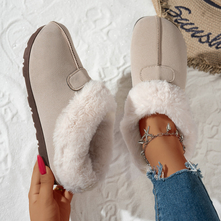 Eleanor | Sophisticated Fluffy Fur-Lined Slip-On Slippers