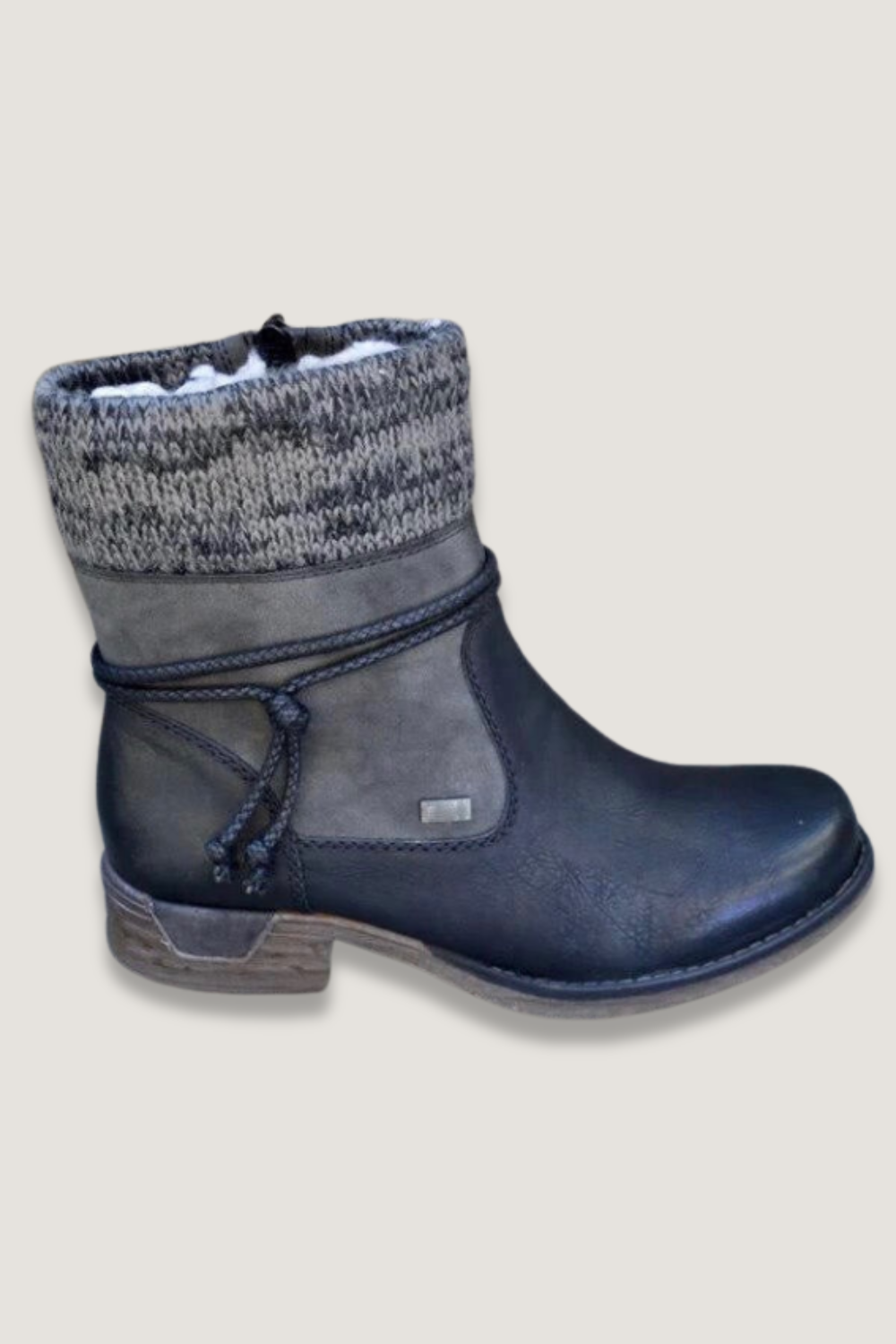 Eliza | Effortless Knitted Cuff Snow Boots Women Ankle Boots
