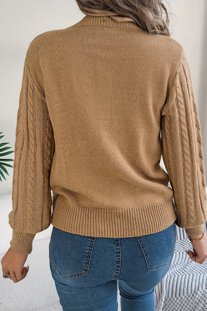 Ella | Polished Cable Knit Crew Neck Womens Jumpers