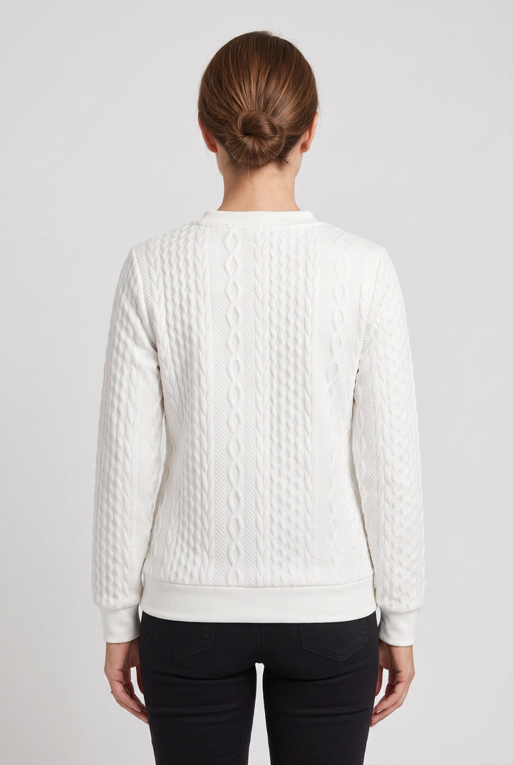 Ellie | Classic Cable Knit Half-Zip Jumper