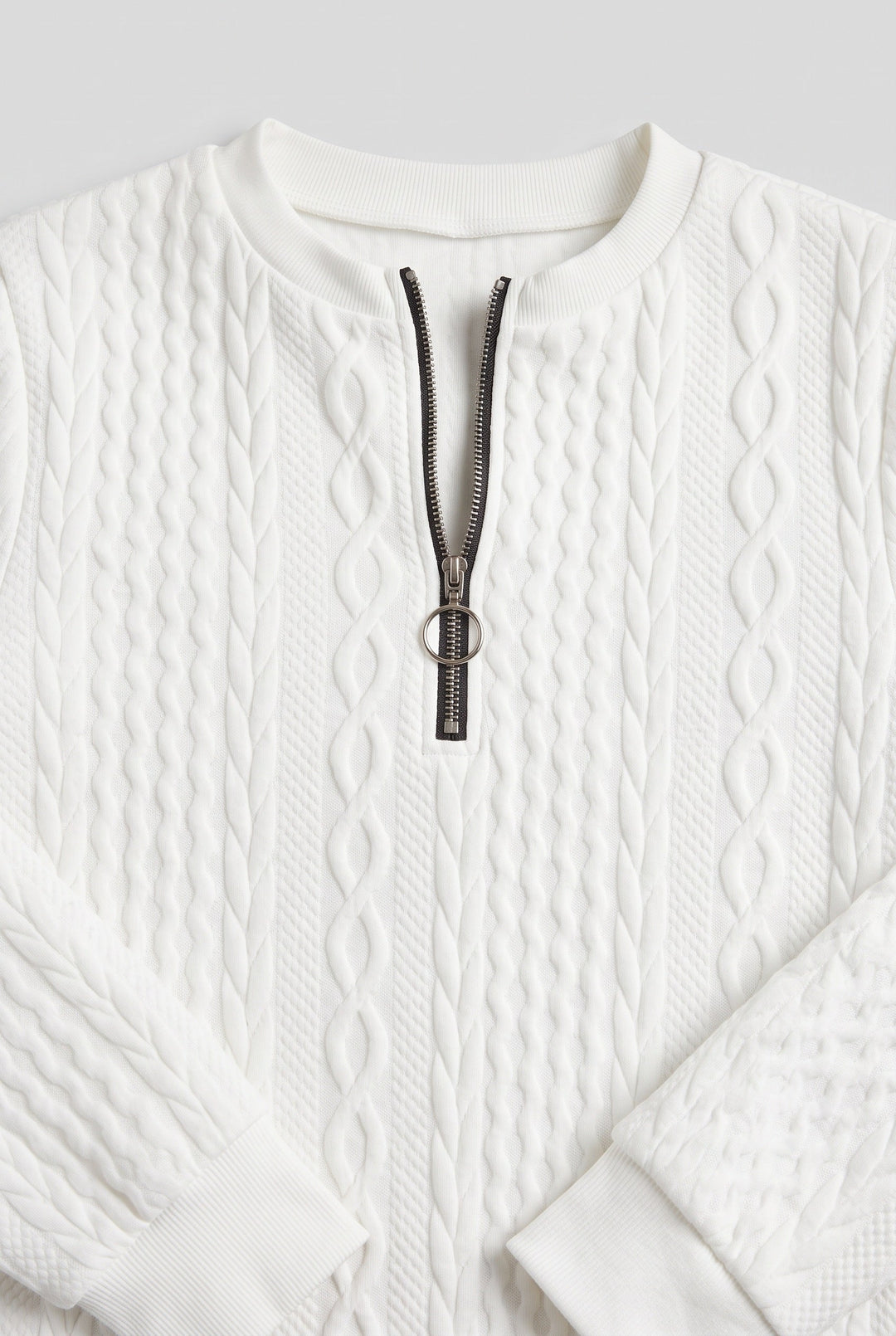 Ellie | Classic Cable Knit Half-Zip Jumper