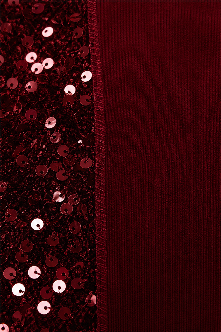 Ellie | Classic Sequin Front Mock-Layer Party Top