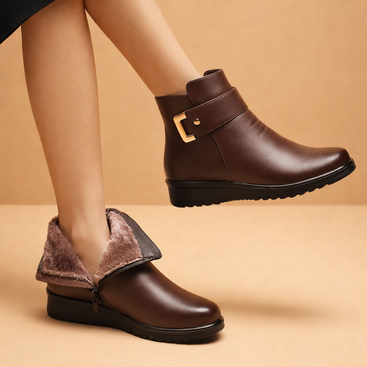 Ellie | Elegant Fleece-Lined Snow Boots Women Ankle Boots