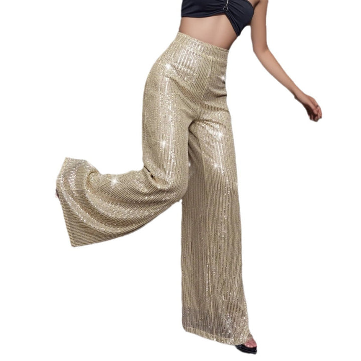 Ellie | Sophisticated Wide Leg Palazzo Sequin Trousers