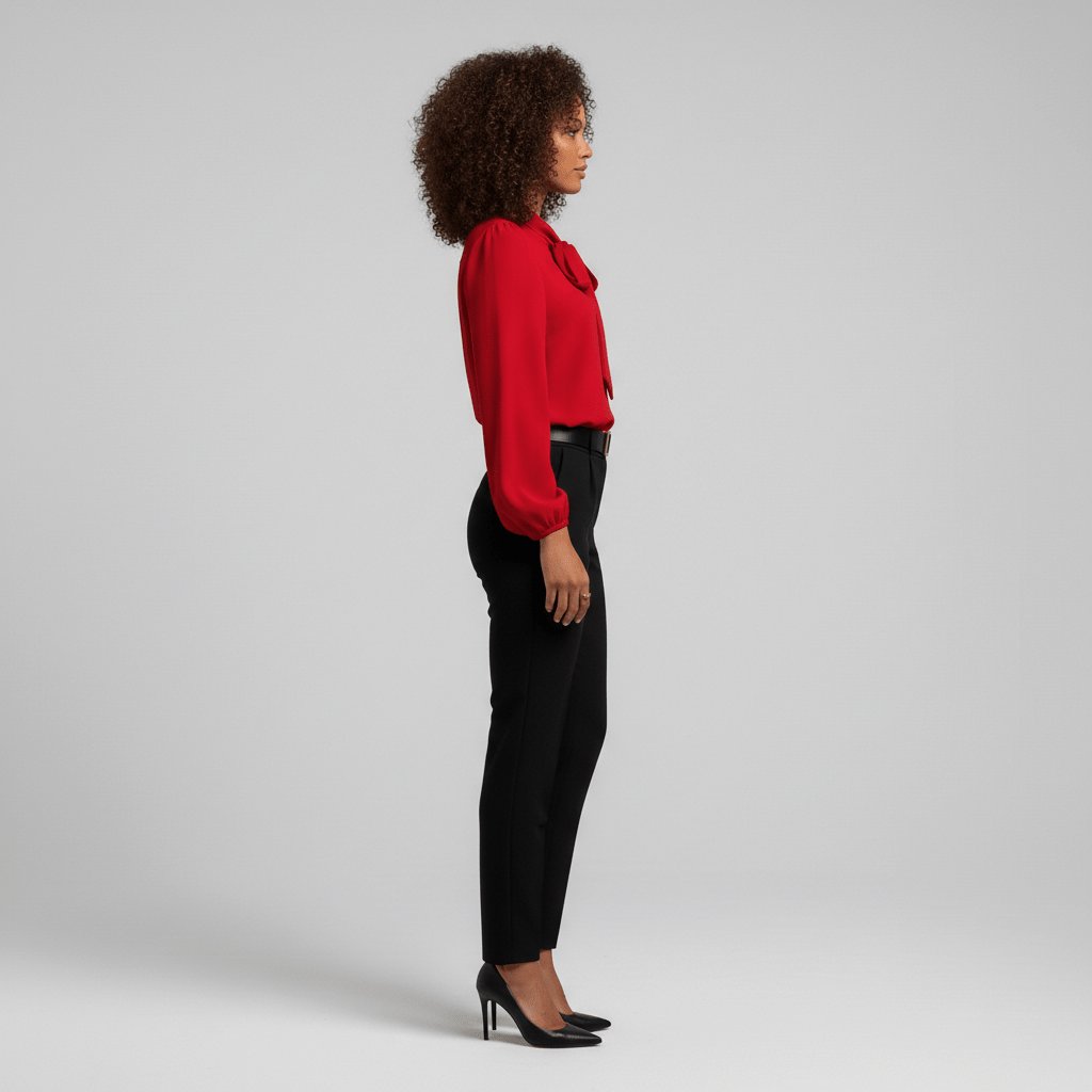 Elodie | Effortless Bow-Tie Neck Party Top with Puff Sleeves