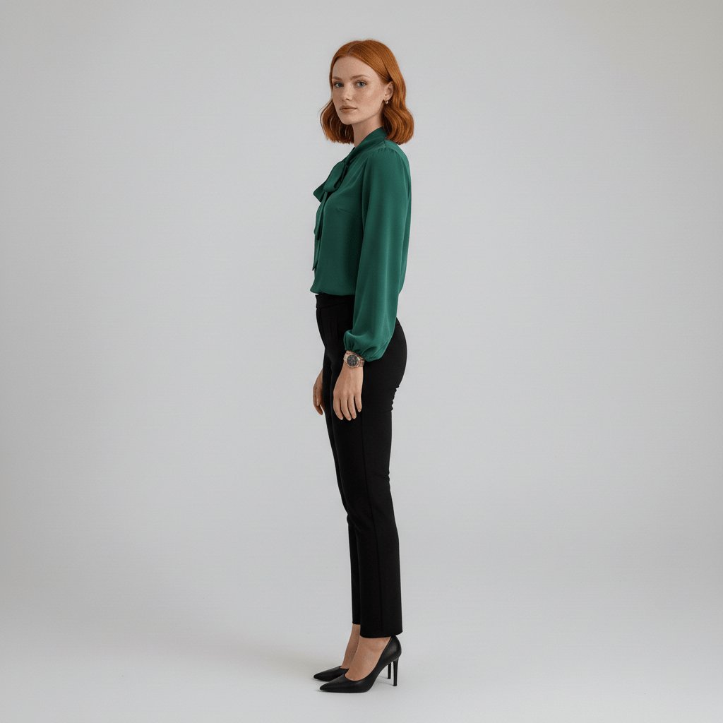 Elodie | Effortless Bow-Tie Neck Party Top with Puff Sleeves