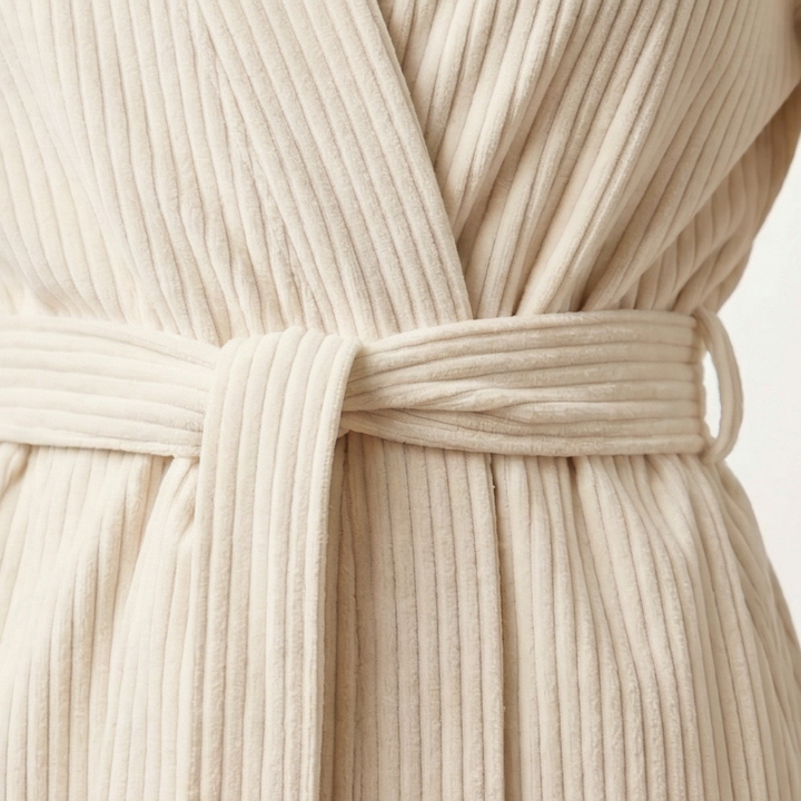 Elodie | Timeless Ribbed Full Length Ladies Dressing Gowns
