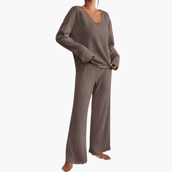 Eloise | Cosy Ribbed Knit Pyjamas Loungewear Set