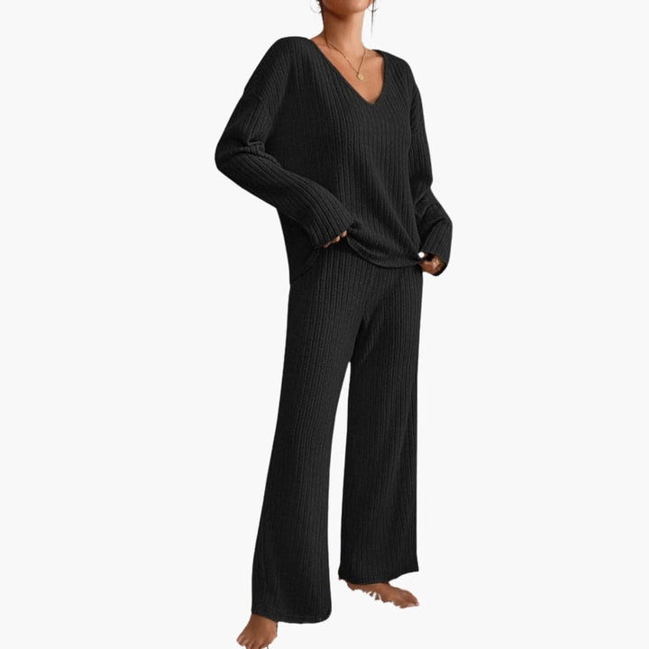 Eloise | Cosy Ribbed Knit Pyjamas Loungewear Set