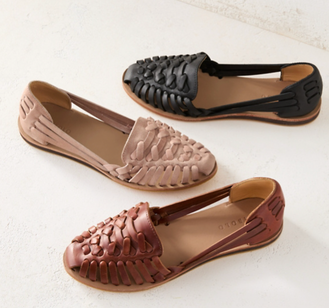 Elsie | Graceful Woven Peep-Toe Slippers