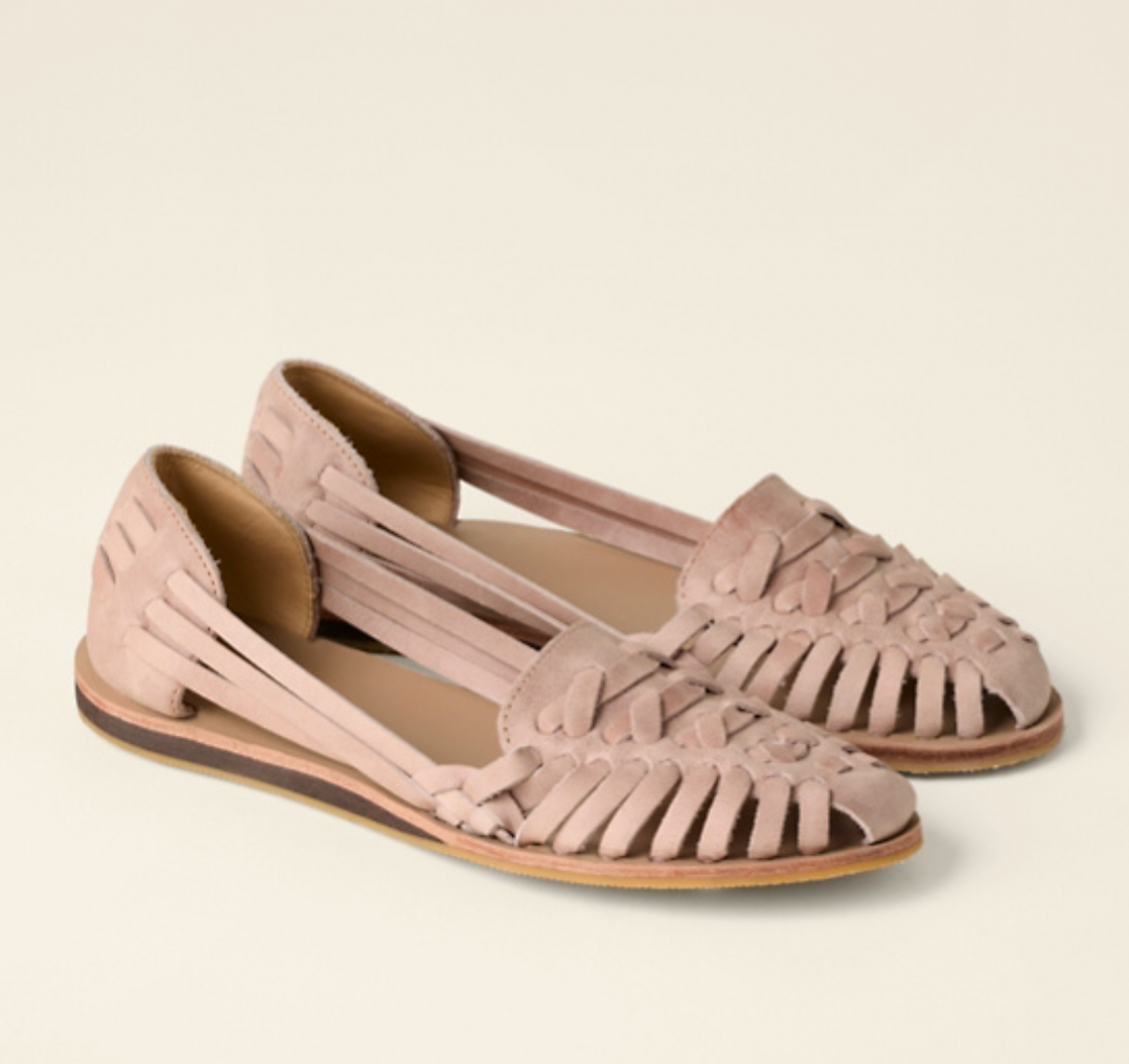 Elsie | Graceful Woven Peep-Toe Slippers