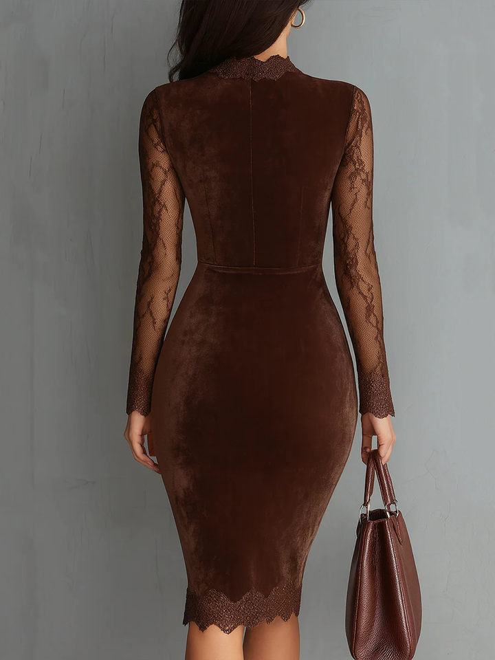Elsie | Timeless Velvet Lace Christmas Party Dress