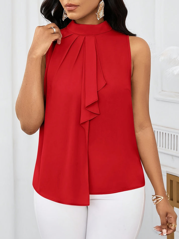 Emilia | Classic Bow-Neck Sleeveless Party Top