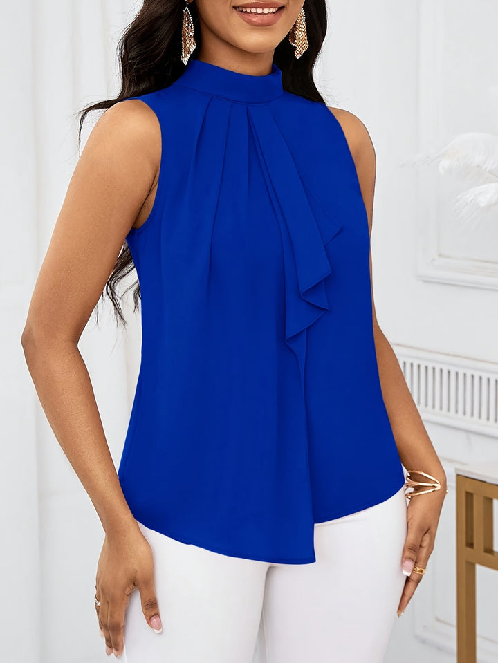 Emilia | Classic Bow-Neck Sleeveless Party Top