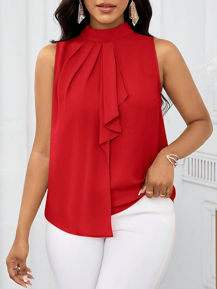 Emilia | Classic Bow-Neck Sleeveless Party Top