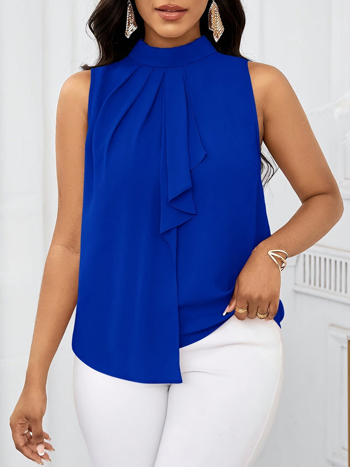 Emilia | Classic Bow-Neck Sleeveless Party Top