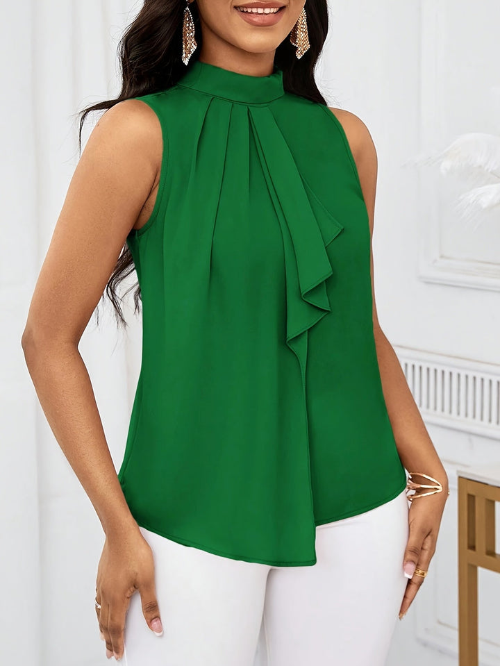 Emilia | Classic Bow-Neck Sleeveless Party Top