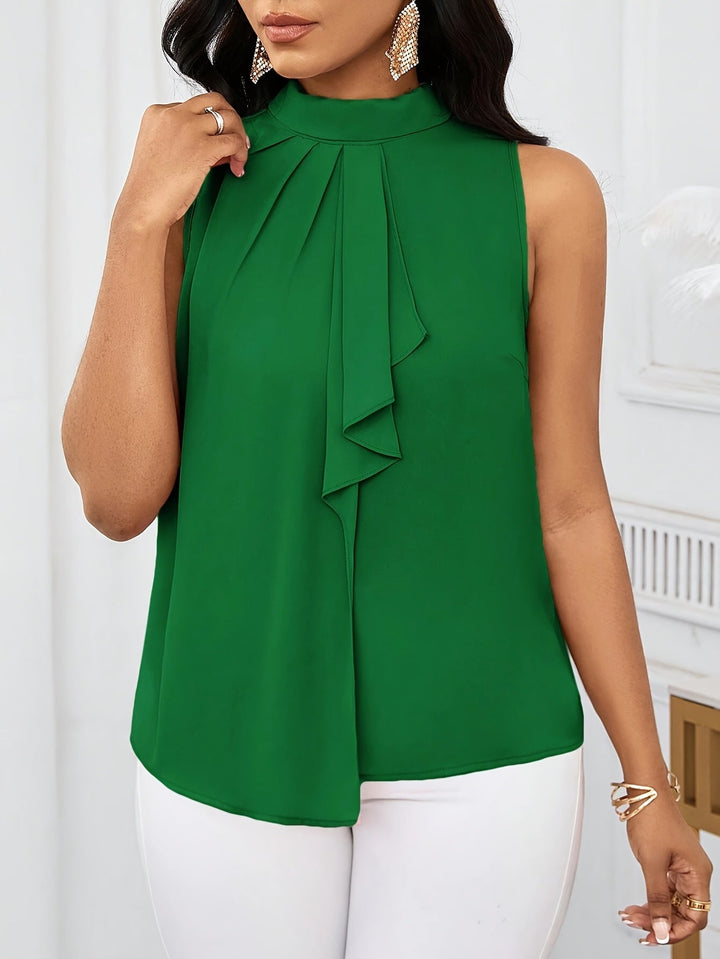 Emilia | Classic Bow-Neck Sleeveless Party Top