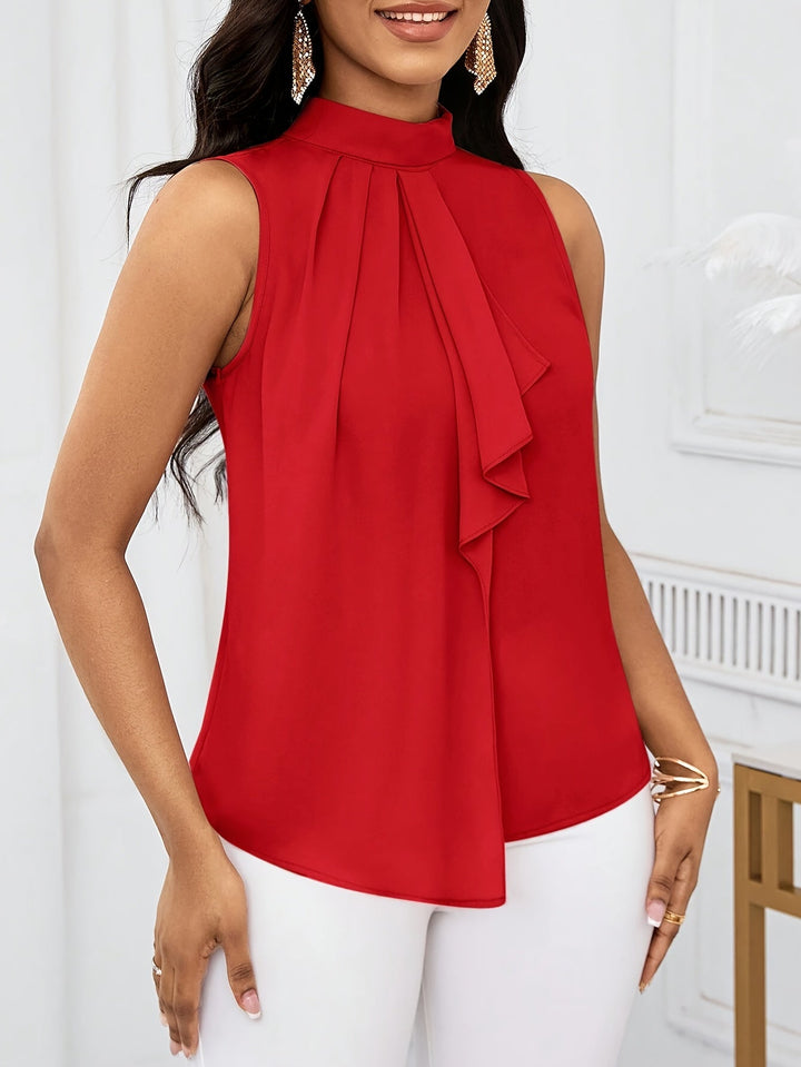 Emilia | Classic Bow-Neck Sleeveless Party Top