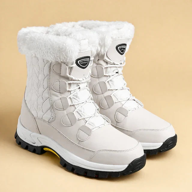 Emilia | Timeless Fur-Trim Quilted Winter Snow Boots