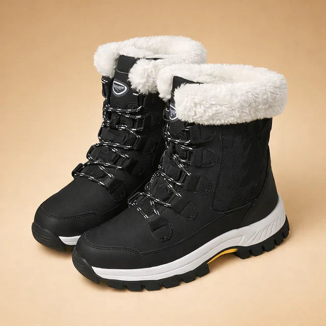 Emilia | Timeless Fur-Trim Quilted Winter Snow Boots