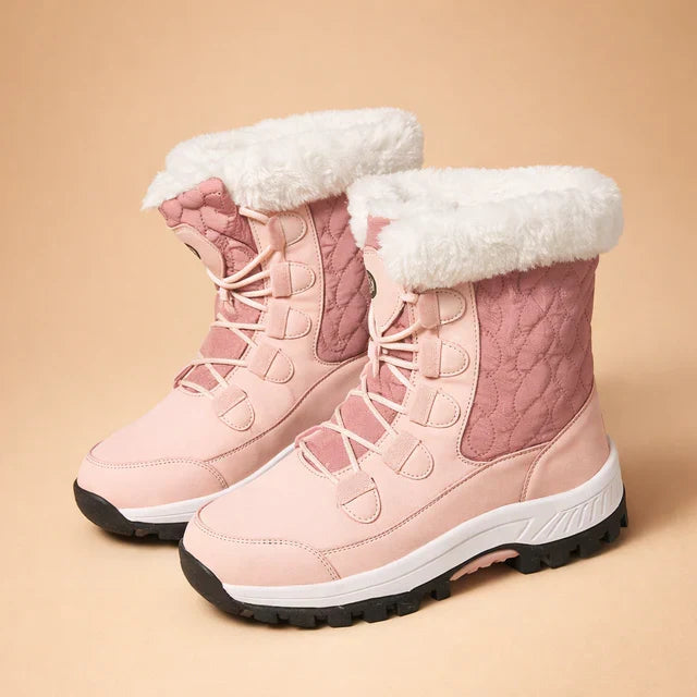 Emilia | Timeless Fur-Trim Quilted Winter Snow Boots