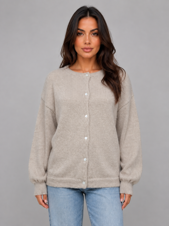 Emily | Polished Crew Neck Christmas Jumper for Women Knit Cardigan