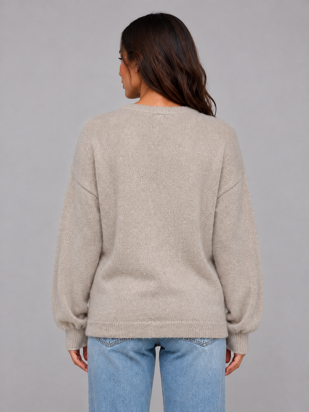 Emily | Polished Crew Neck Christmas Jumper for Women Knit Cardigan