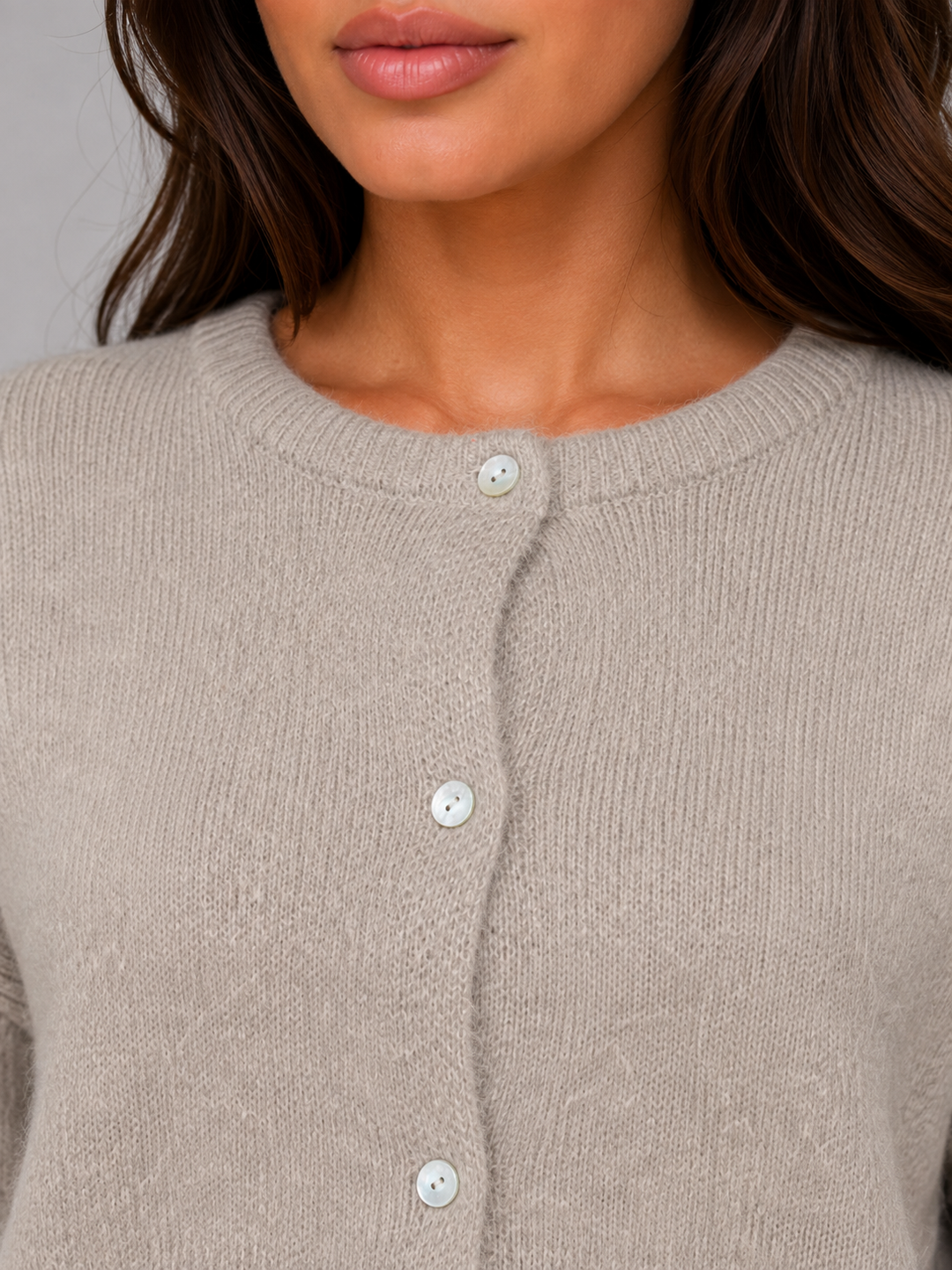 Emily | Polished Crew Neck Christmas Jumper for Women Knit Cardigan