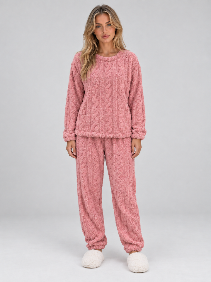 Erin | Cosy Cable Knit Textured Ladies Pyjamas Set