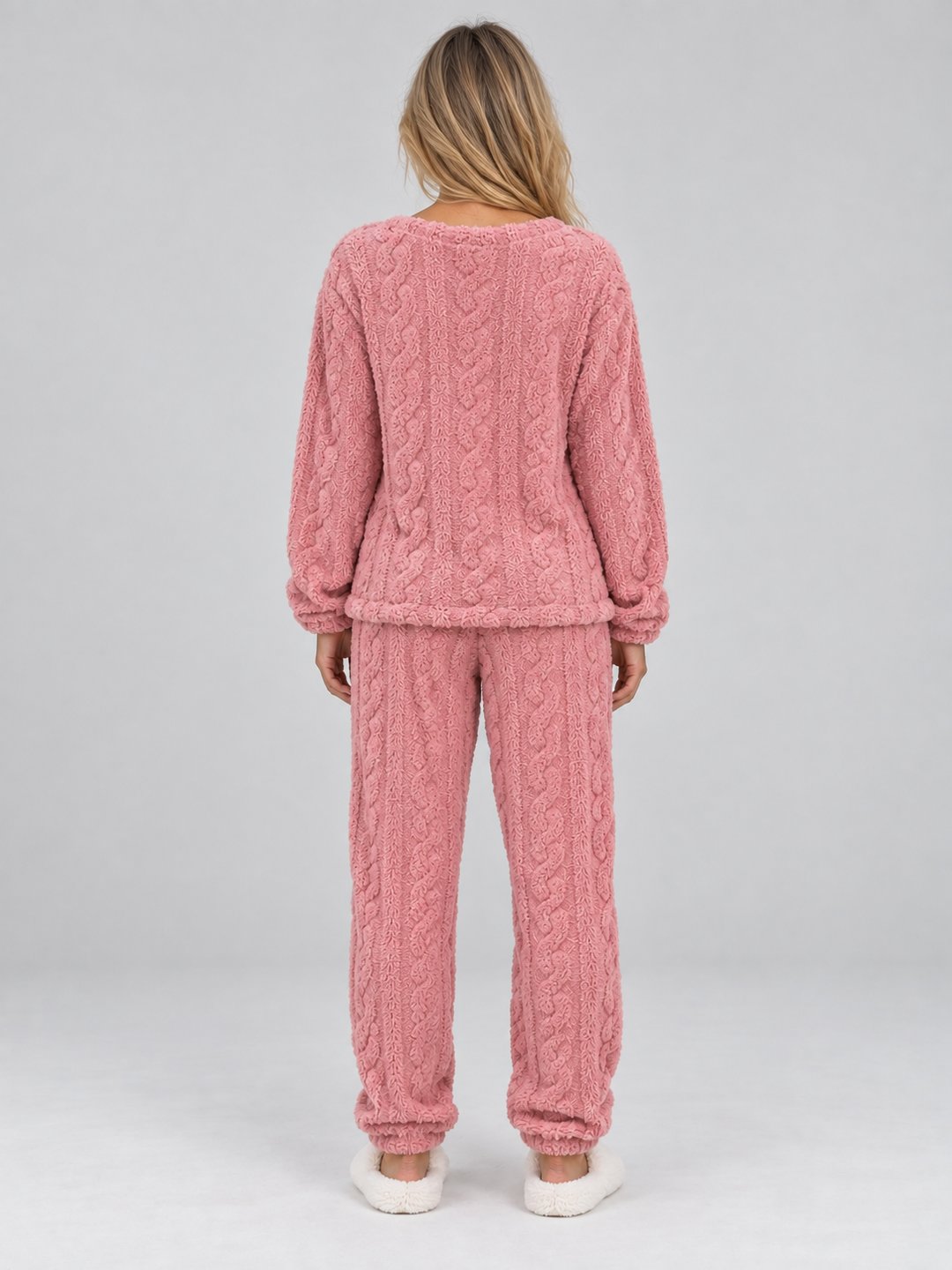 Erin | Cosy Cable Knit Textured Ladies Pyjamas Set