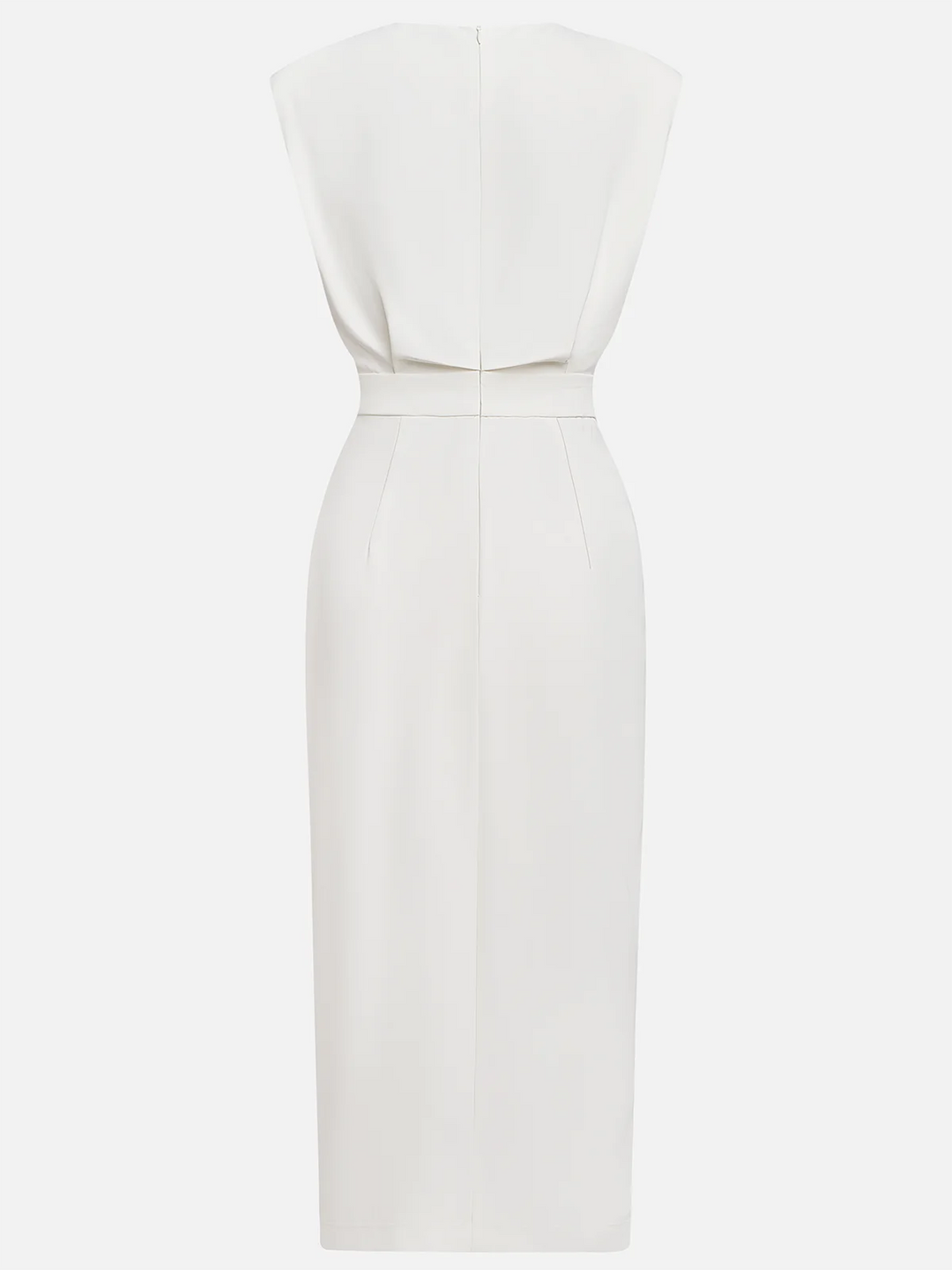 Erin | Elegant Sleeveless Button Front Midi Christmas Party Dress