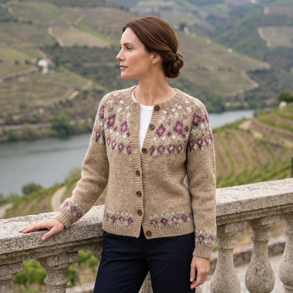 Esme | Chic Fair Isle Christmas Cardigan Womens