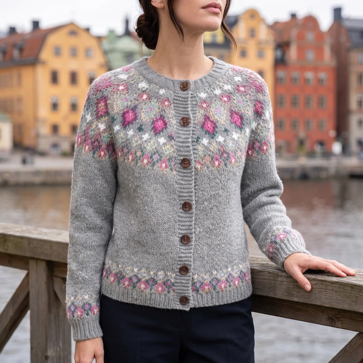 Esme | Chic Fair Isle Christmas Cardigan Womens