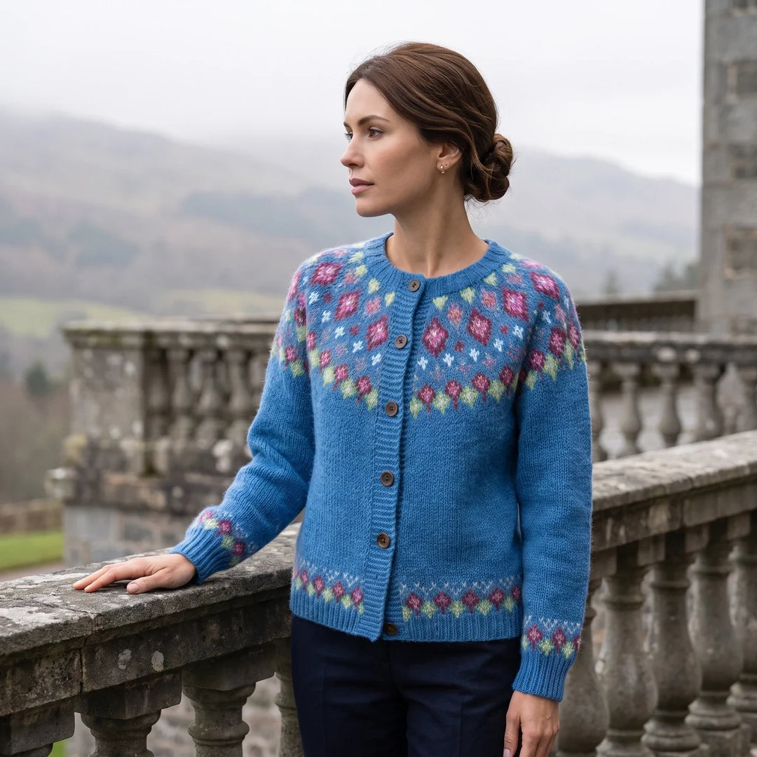 Esme | Chic Fair Isle Christmas Cardigan Womens