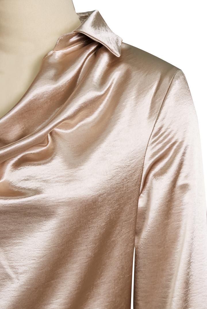 Esme | Polished Cowl Neck Long Sleeve Party Top