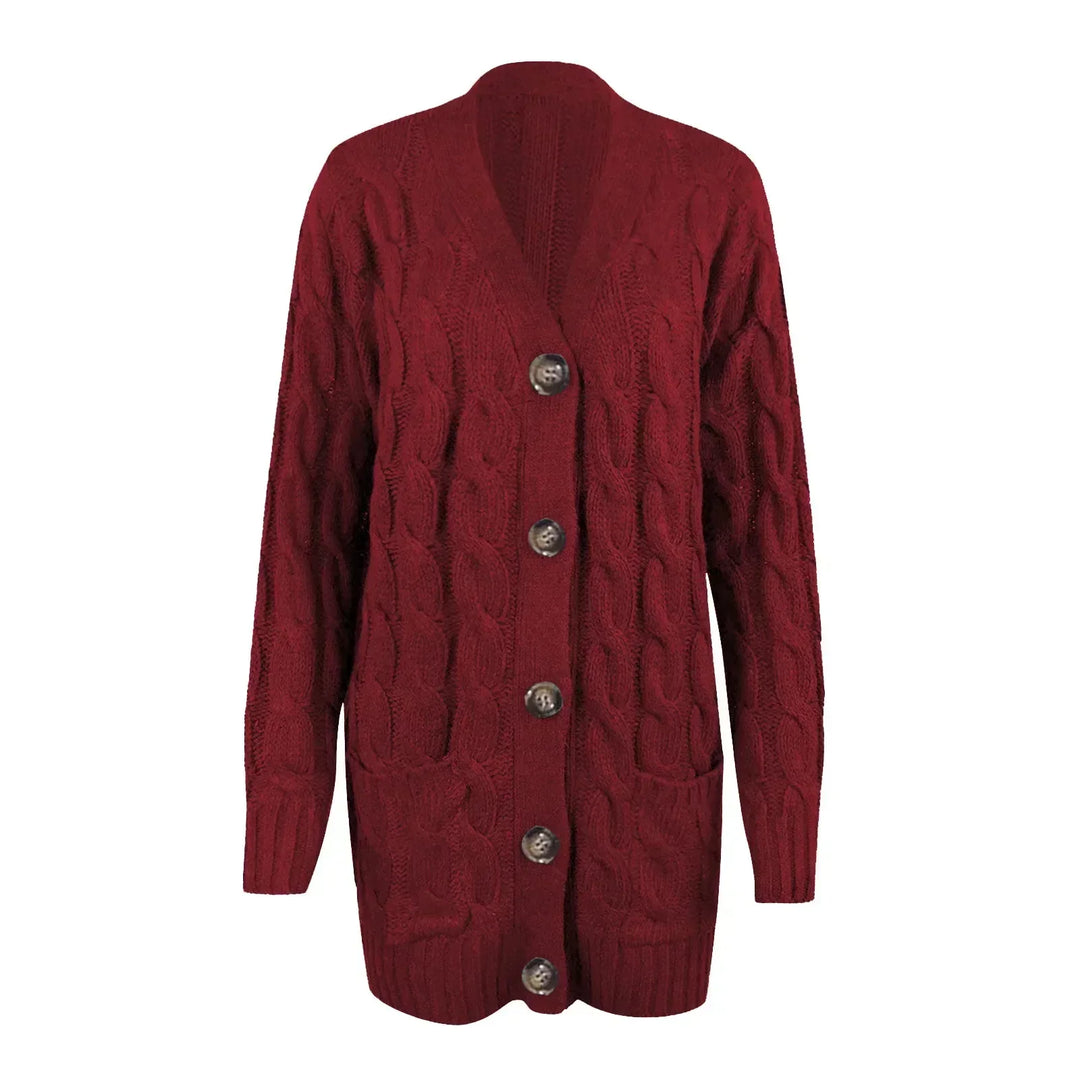 Esme | Relaxed Cable Knit Cardigan, Christmas Jumper for Women Layering Piece