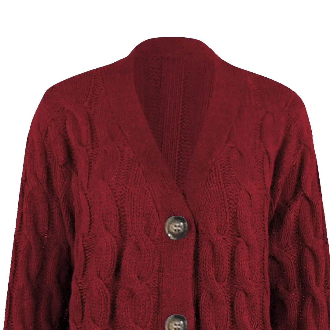 Esme | Relaxed Cable Knit Cardigan, Christmas Jumper for Women Layering Piece