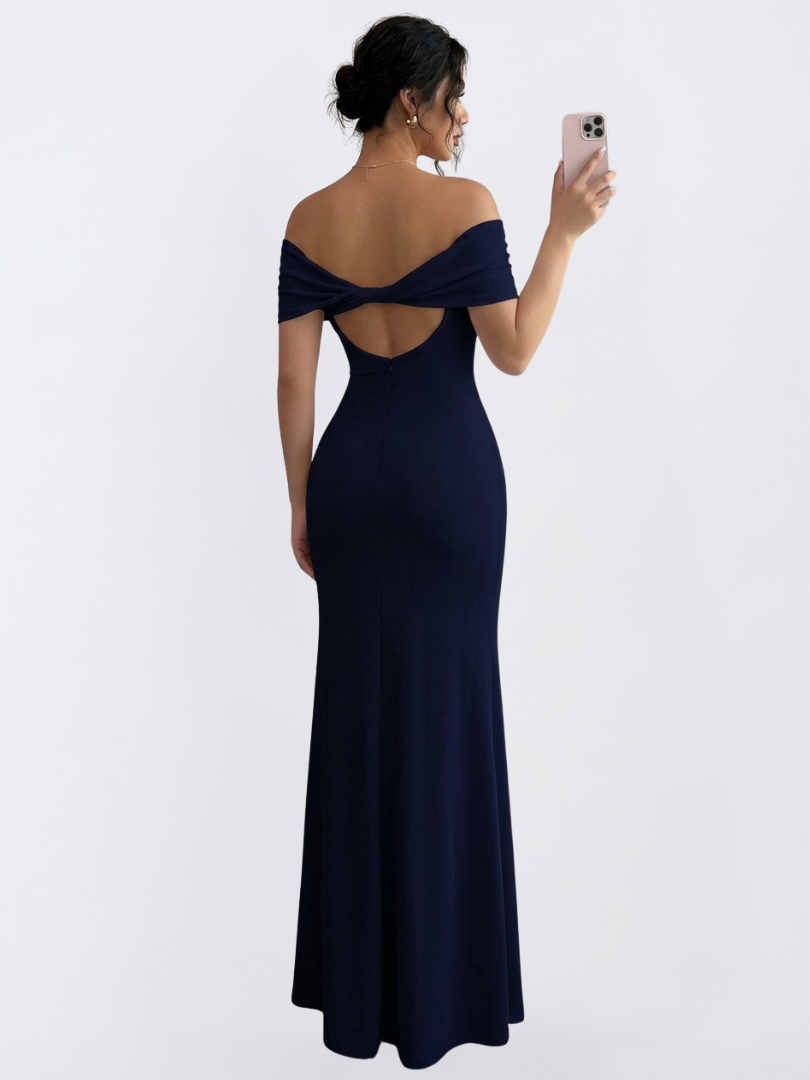 Esme | Sophisticated Off-Shoulder Bodycon Christmas Party Dress
