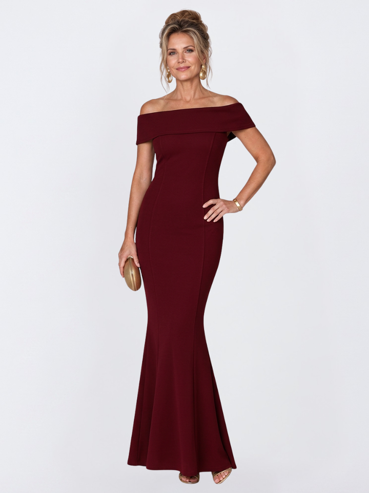 Esme | Sophisticated Off-Shoulder Bodycon Christmas Party Dress