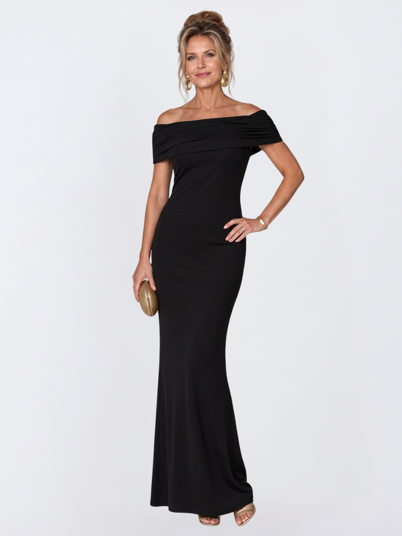 Esme | Sophisticated Off-Shoulder Bodycon Christmas Party Dress