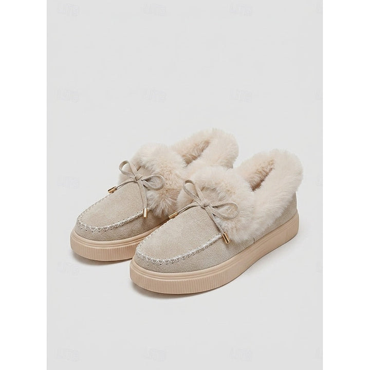 Evelyn | Classic Fur-Lined Moccasin Slippers