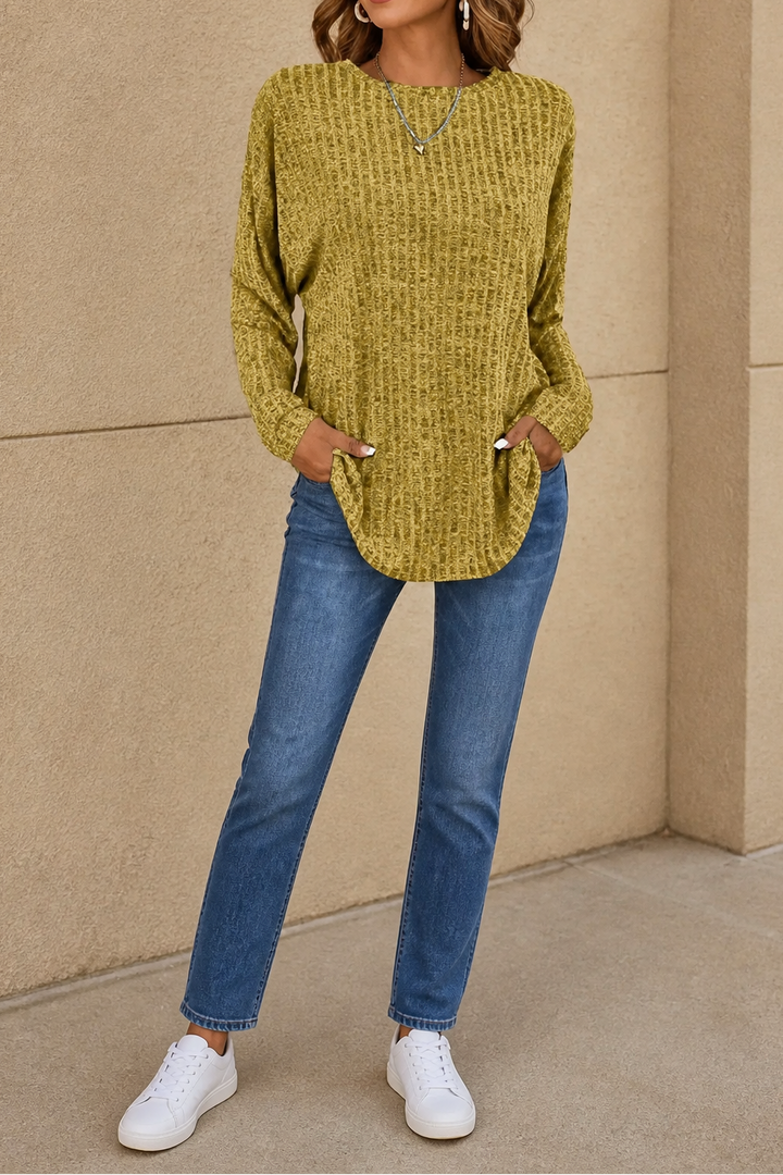 Evelyn | Oversized Ribbed Crew Neck Womens Knit Jumper