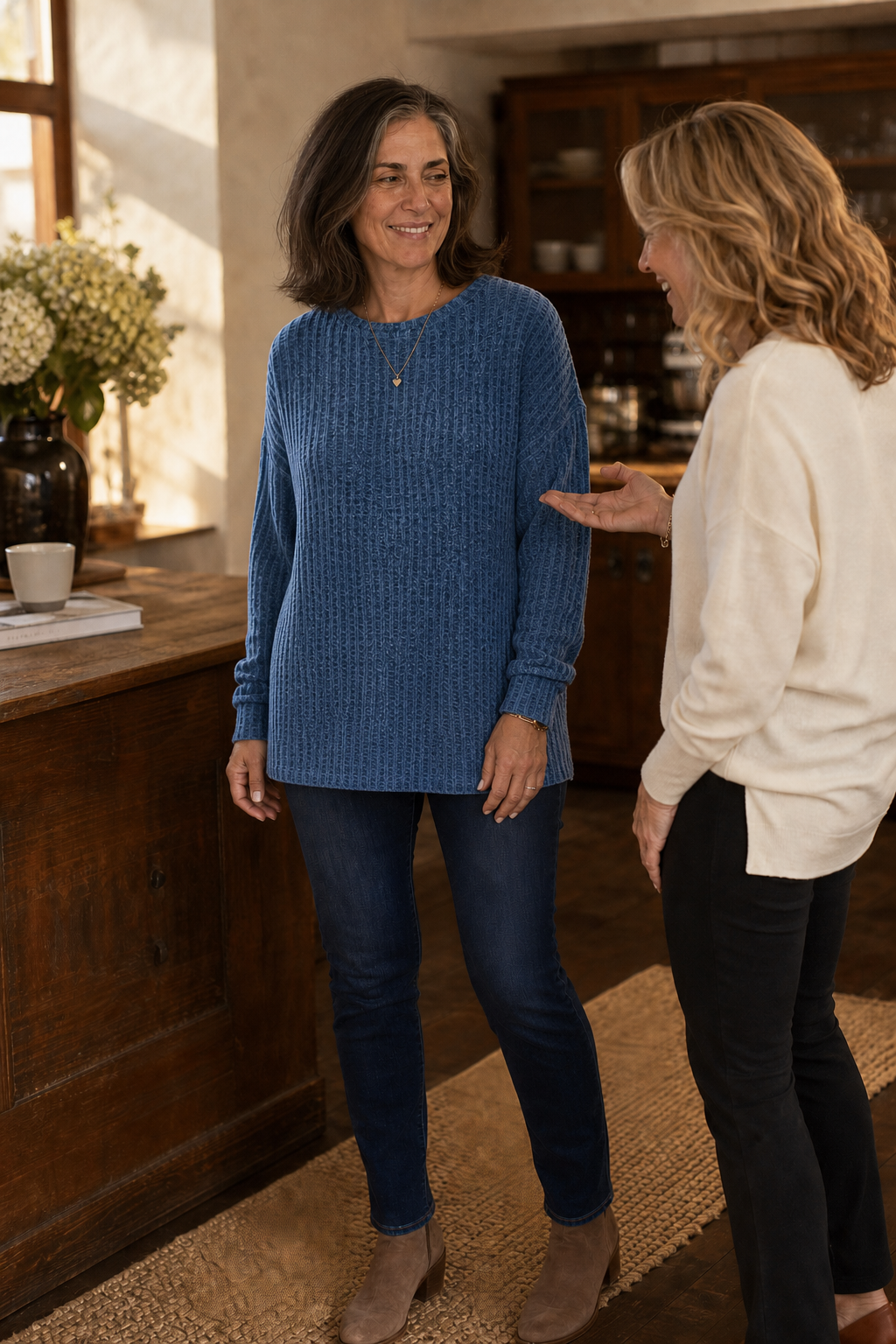 Evelyn | Oversized Ribbed Crew Neck Womens Knit Jumper