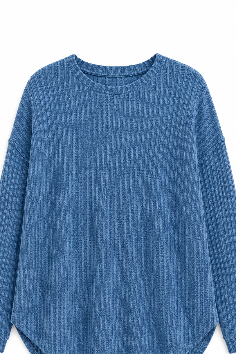 Evelyn | Oversized Ribbed Crew Neck Womens Knit Jumper