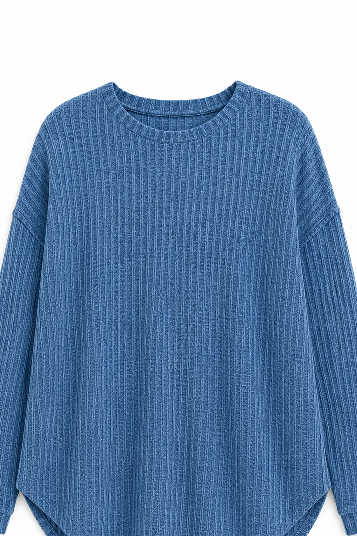 Evelyn | Oversized Ribbed Crew Neck Womens Knit Jumper