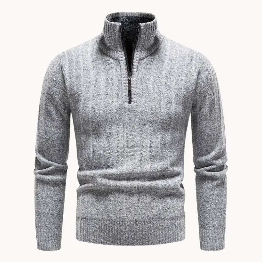 Finley | Stylish Quarter Zip Mens Jumper with Stand-Up Collar