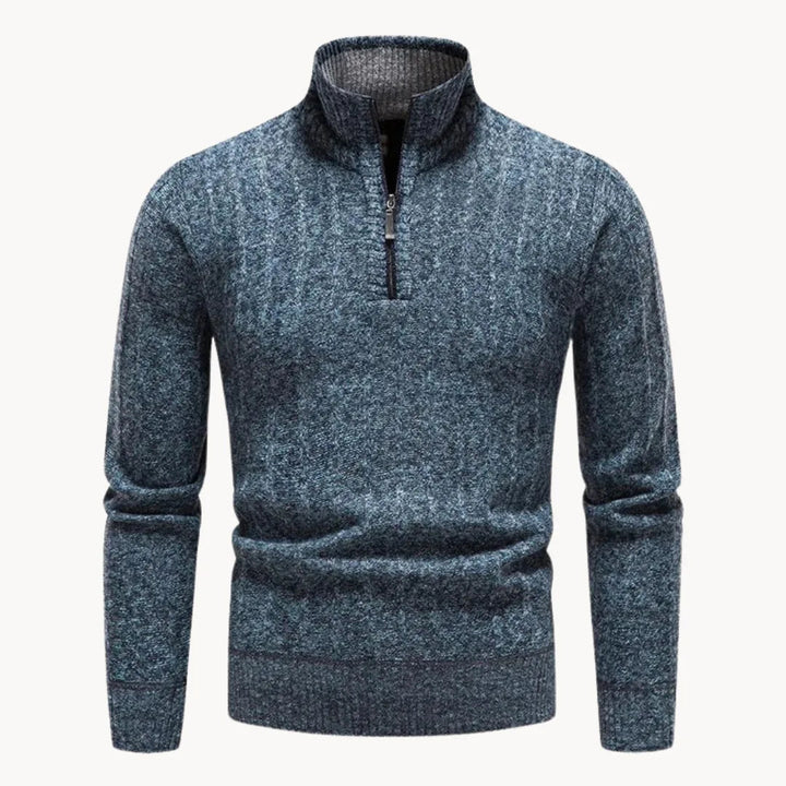 Finley | Stylish Quarter Zip Mens Jumper with Stand-Up Collar
